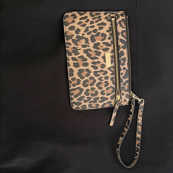 kate spade Handbags - kate spade Leopard Print Wristlet in Brown and Black